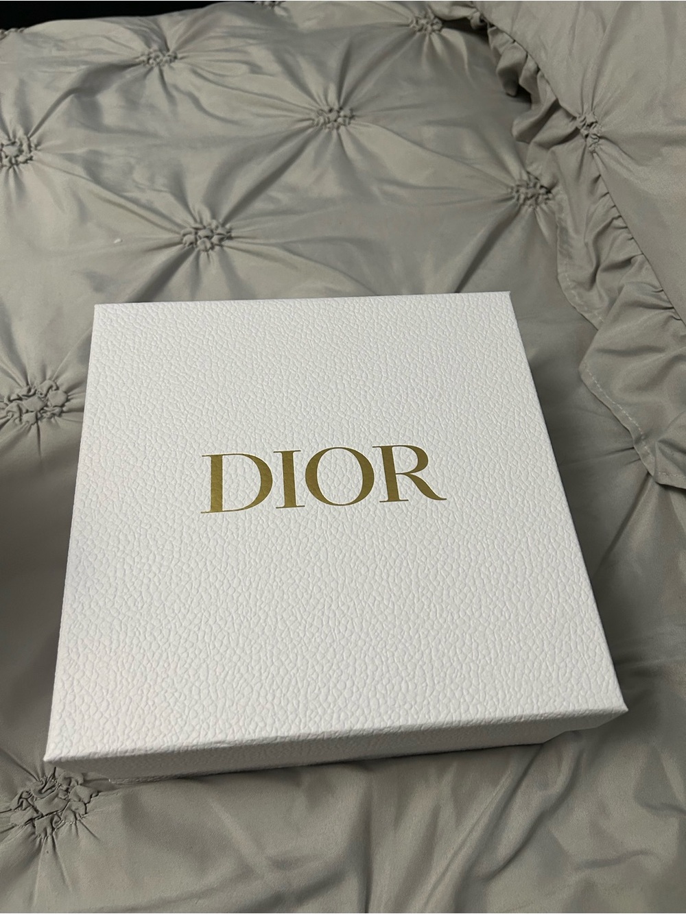 Dior White Box with Gold Logo - Luxe Wall Accent
